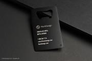 Black Metal Laser Engraved Bottle Opener Business Card  - 6