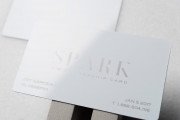 Laser Engraved White Metal Business Cards Design 3