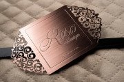 Copper Metal Business Card Design 1