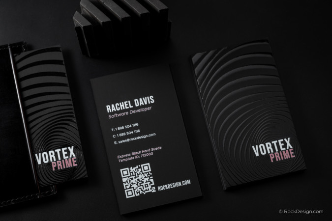 Express Hard Suede Business Cards