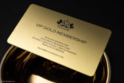 Gold Metal Business Card Design 11
