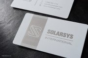 Laser Engraved White Metal Business Cards Design 5