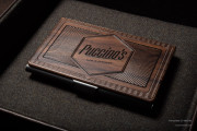 Printed Walnut Wooden Card Holder 990119