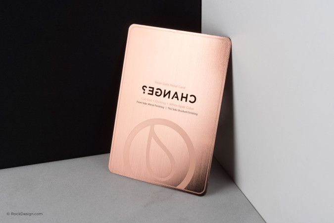 Rose Gold Metal Invitation Cards