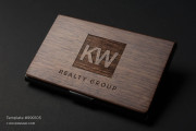 Laser Engraved Walnut Wooden Business Card Holder