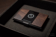 Printed Walnut Wooden Card Holder 990126