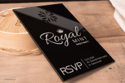 Black Acrylic RSVP Invitation Card Design - 3