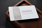 Laser Engraved White Metal Business Cards Design 4