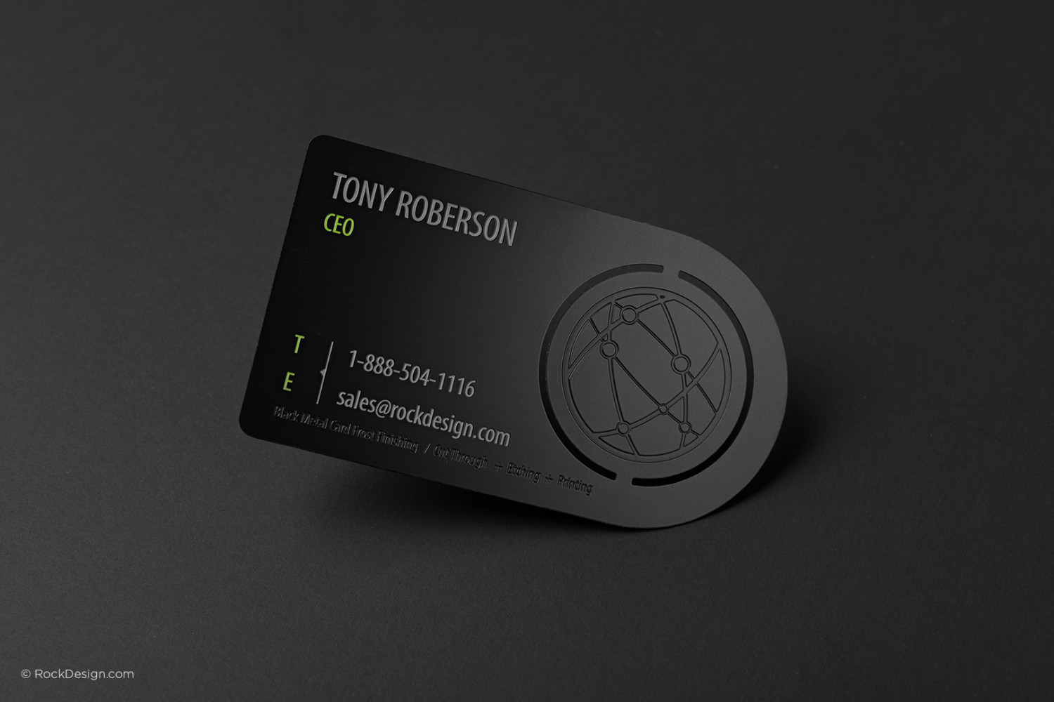 Black Metal Business Cards
