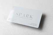 Laser Engraved White Metal Business Cards Design 2