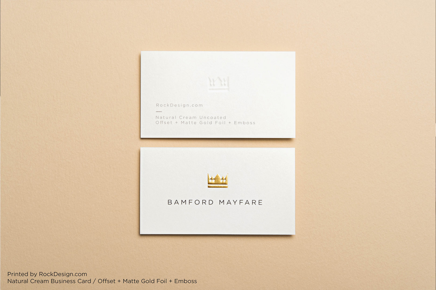 natural cream uncoated business cards