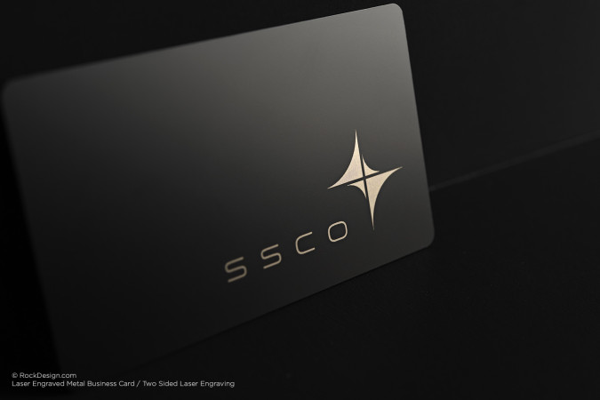 QUICK ALL INCLUSIVE PACK - LASER ENGRAVED BLACK METAL BUSINESS CARDS