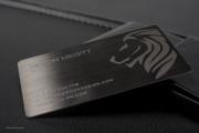 Gunmetal Metal Business Card Design - 13