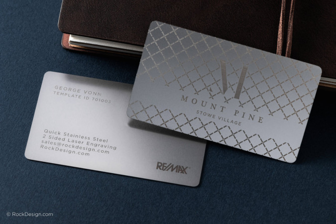 Laser Engraved Stainless Steel Metal Business Cards
