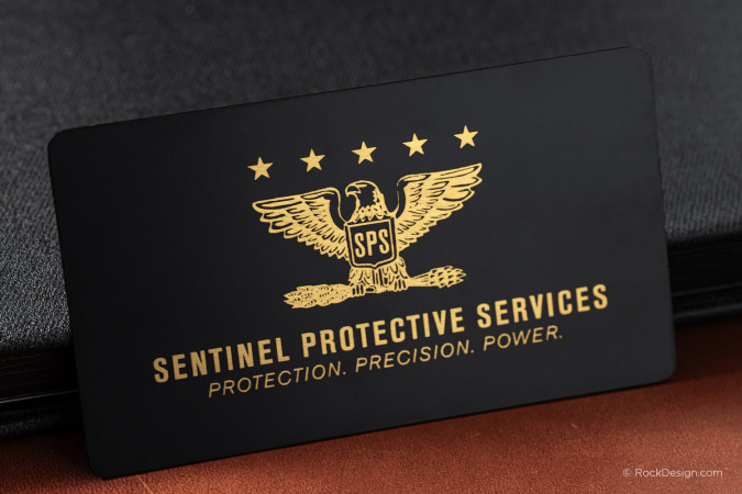 Brass Anodized Black Metal Business Card