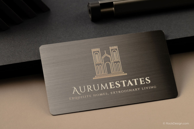 UV Printed Gunmetal Metal Business Cards 