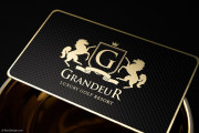 Gold Metal Business Card Design 10