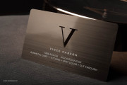 Gunmetal Metal Business Card Design - 26