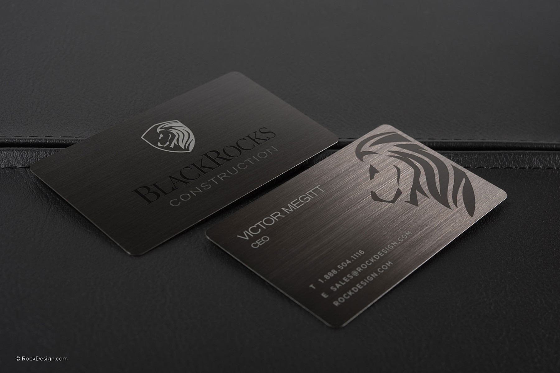 Gunmetal Business Cards