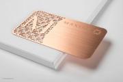 Copper Metal Name Cards 7
