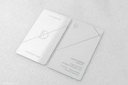 Laser Engraved White Metal Business Cards Design 9