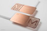 Copper Metal Name Cards 10