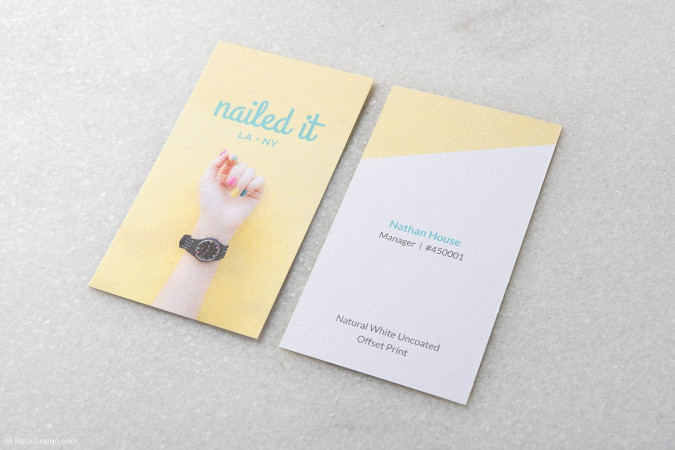 Natural White Uncoated Business Cards