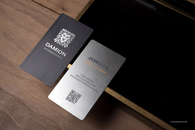 UV Printed Stainless Steel Metal Business Cards 