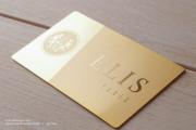 Gold Metal Business Card Design 10