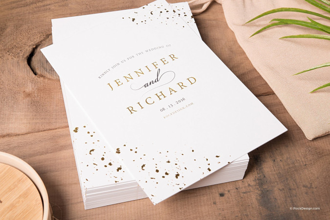 Smooth Uncoated Invitation Cards
