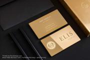 Gold Metal Business Card Design 3