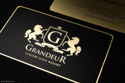 Gold Metal Business Card Design 12