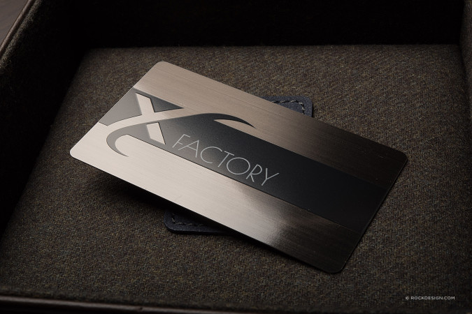 Slick Gunmetal Business Card Template - X Factory