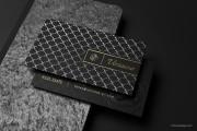 Silver pattern black card template 4