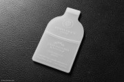 Bottle Shaped Laser Engraved Frost White Acrylic Business Card 1
