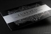 Steel & black metal card template 6