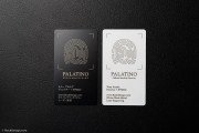 Professional bilingual black and white quick metal business card 1