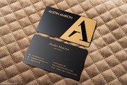 Black metal b card with gold accents 6