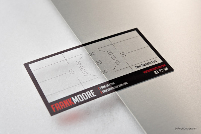 Clear photographer business card template - Frank Moore