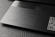 QR metal business card template 2