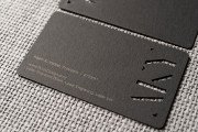 Black quick biz card with laser cutting and engraving 2