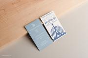 Textured blue letterpress card 9