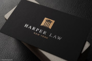 Black and white lawyer card biz card template with silver and bronze 1