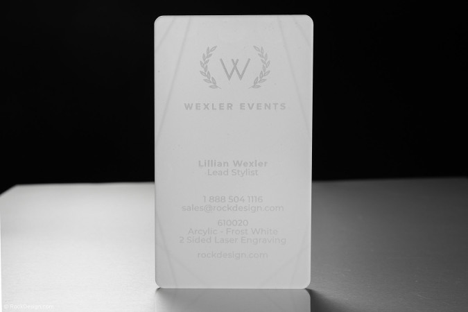 FREE ONLINE unique laser engraved and cut ACRYLIC business card template