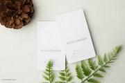 unique glossy white suede business cards 5