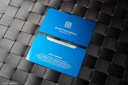 Innovative blue metal laser engraved visiting card design 2