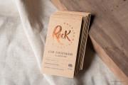 Copper and kraft business card template 4