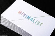 Minimalist black and white holographic foil biz card template 11