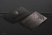 Gunmetal Metal Business Card Design - 10