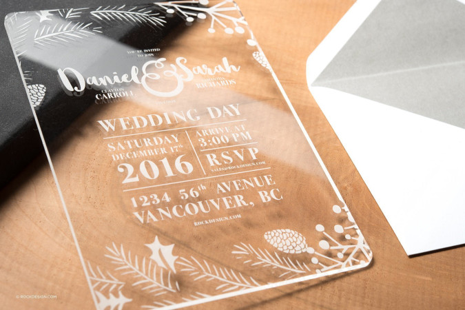 Wholesale blank acrylic wedding invitation For a Fashionable